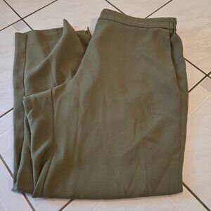 J Crew Jamie Pull On Pants Olive Green 16